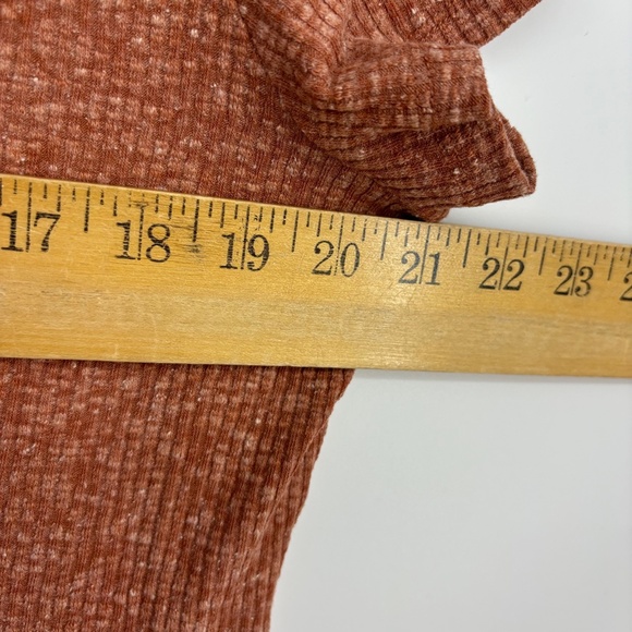 Jessica Simpson Womens Size 1X Jax Front Slit Rib Knit Dress Burnt Orange Auburn - Picture 10 of 12